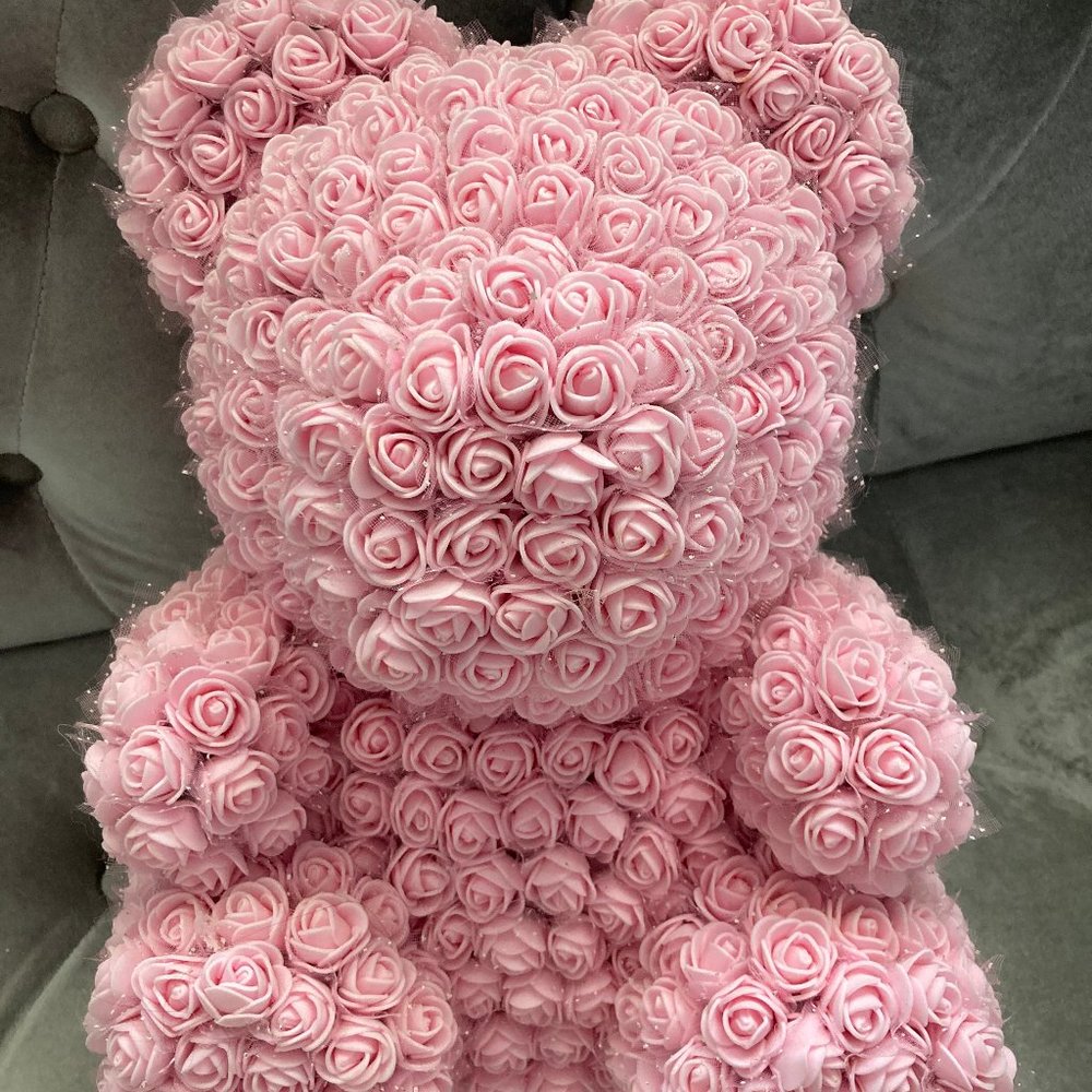 Large floral teddy bear Christmas/Valentines gift
